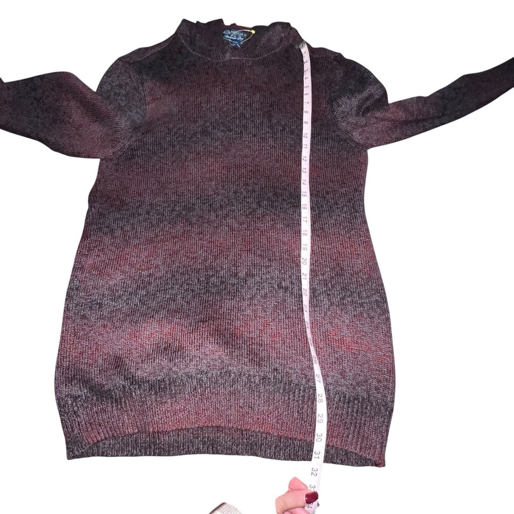 American Rag Mens Ombre-Stripe Hoodie Sweatshirt, Red Size Large Lightweight New - Picture 6 of 11